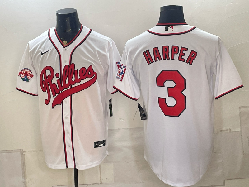 Men 2026 Philadelphia Phillies #3 Harper white Game Nike MLB Jerseys 0823002->philadelphia phillies->MLB Jersey